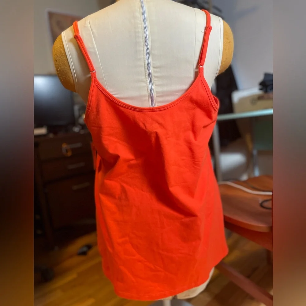 Torrid Vibrant Orange Strappy Tank Top 3X 3 cool neckline summer New